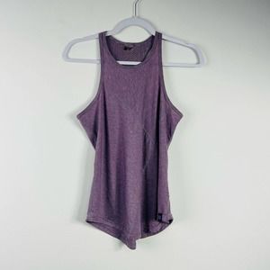 Marmot Heathered Purple Athletic Racerback Tank Top Size Small